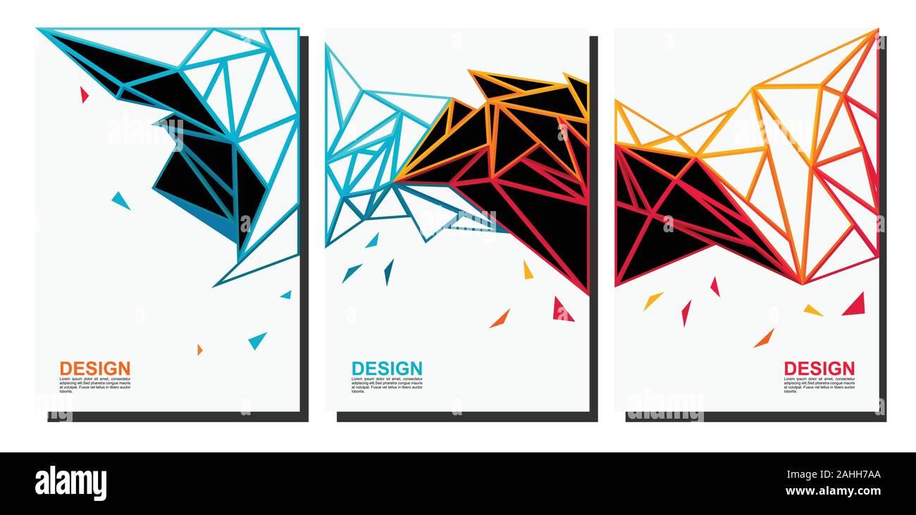 Modern geometry polygons line design. EPS 10 vector for covers ...