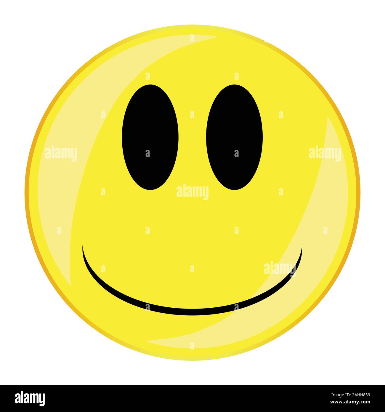 A glum smile face button isolated on a white background Stock Vector