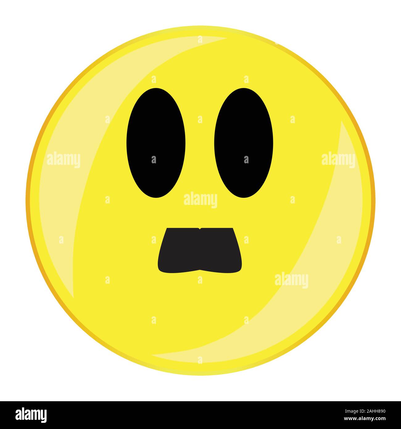 A toothbrush mustache smile face button isolated on a white background