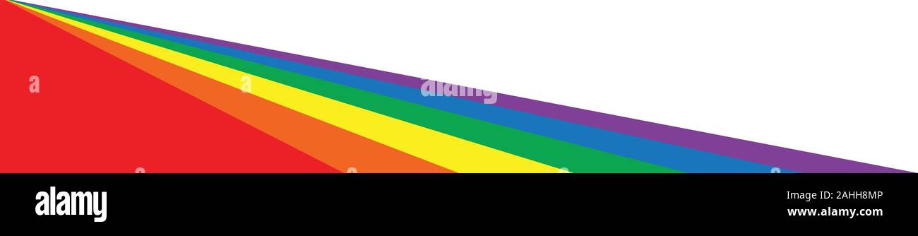 A Rainbow Lgbt Flag Color Web Banner With Large White Copy Space