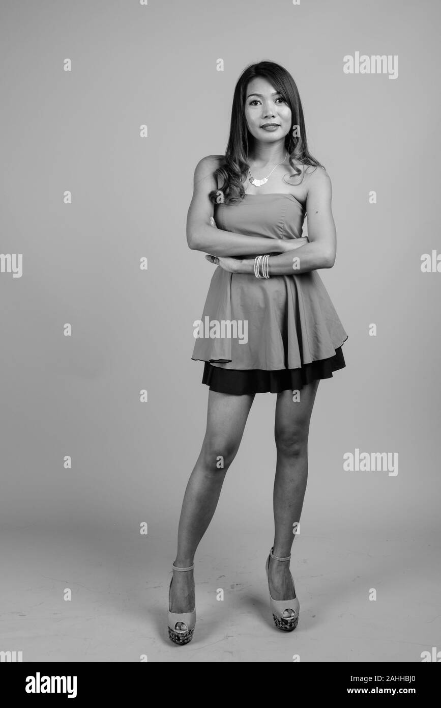 Asian woman studio portrait Black and White Stock Photos & Images - Alamy