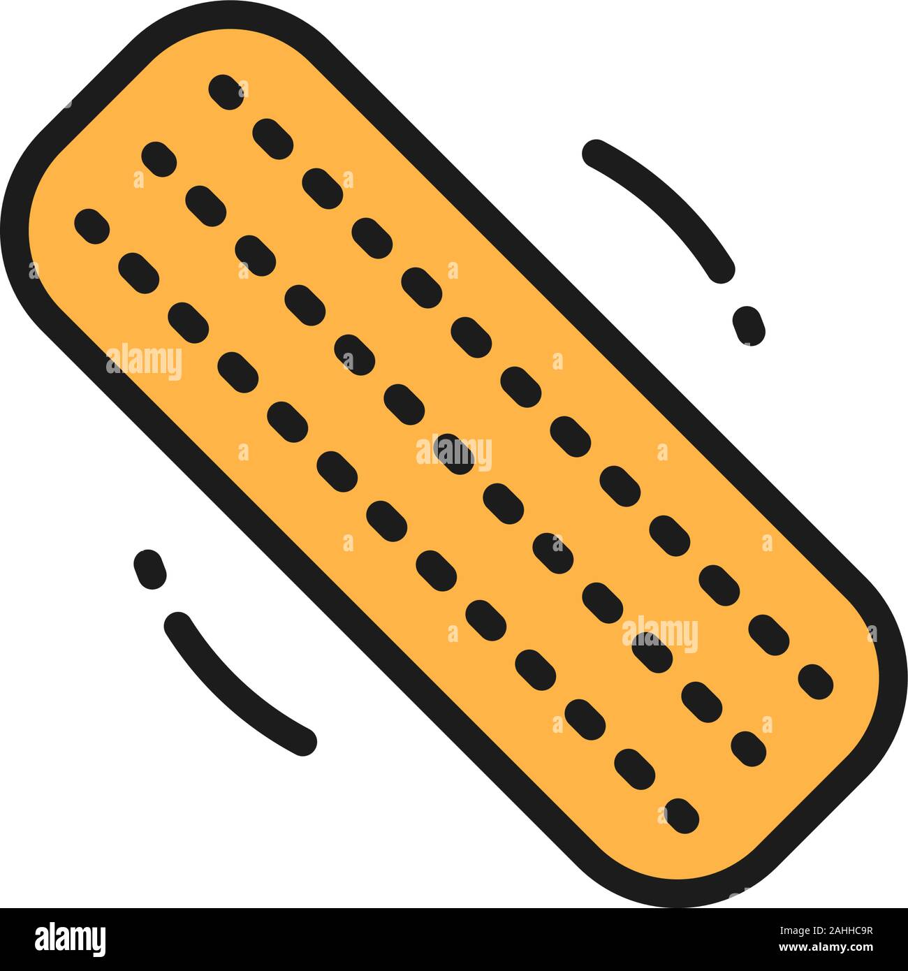 Vector nail file, manicure salon flat color line icon. Stock Vector