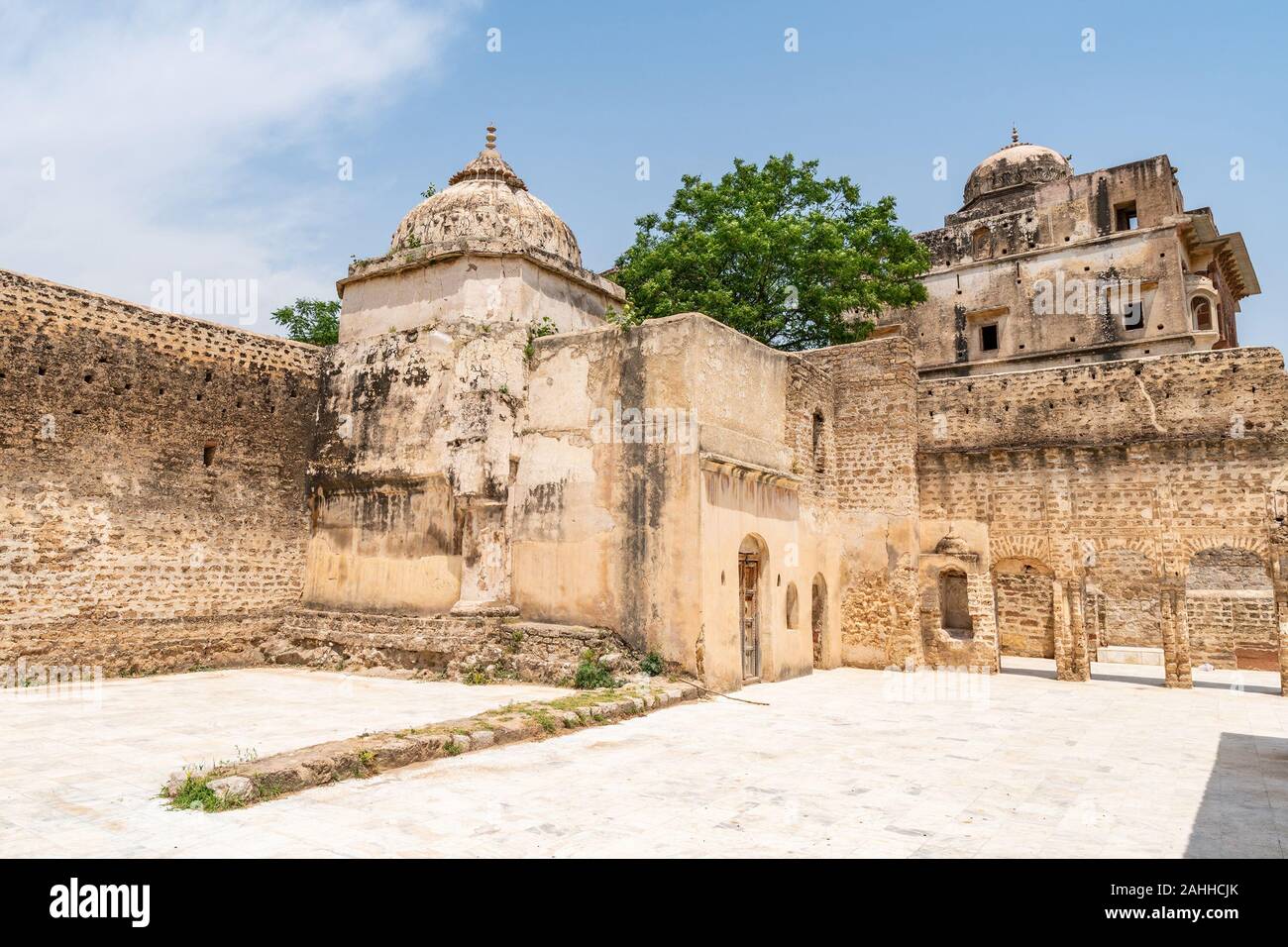 Chakwal Qila Katas Raj Hindu Temples Dedicated to Shiva Picturesque View of a Shrine on a Sunny Blue Sky Day Stock Photo