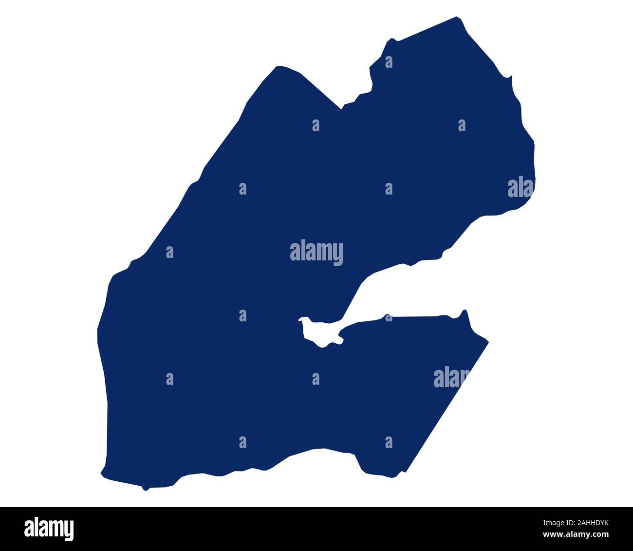 Map of Djibouti in blue colour Stock Photo - Alamy