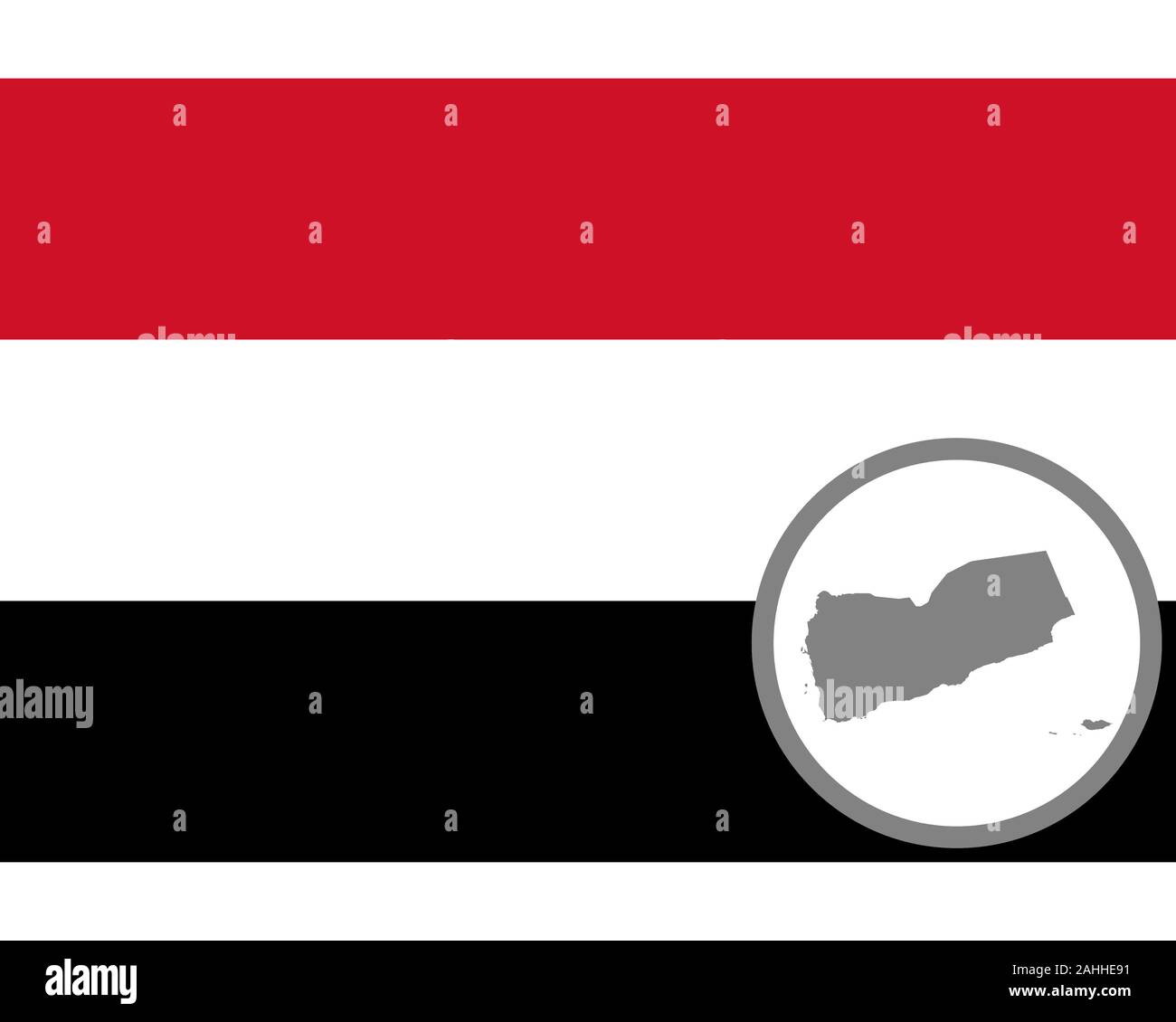Flag and map o Yemen Stock Photo - Alamy