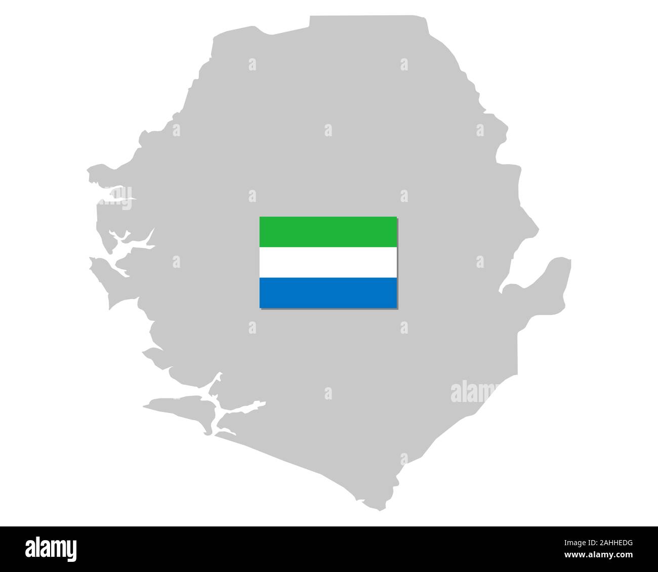 Flag and map of Sierra Leone Stock Photo - Alamy
