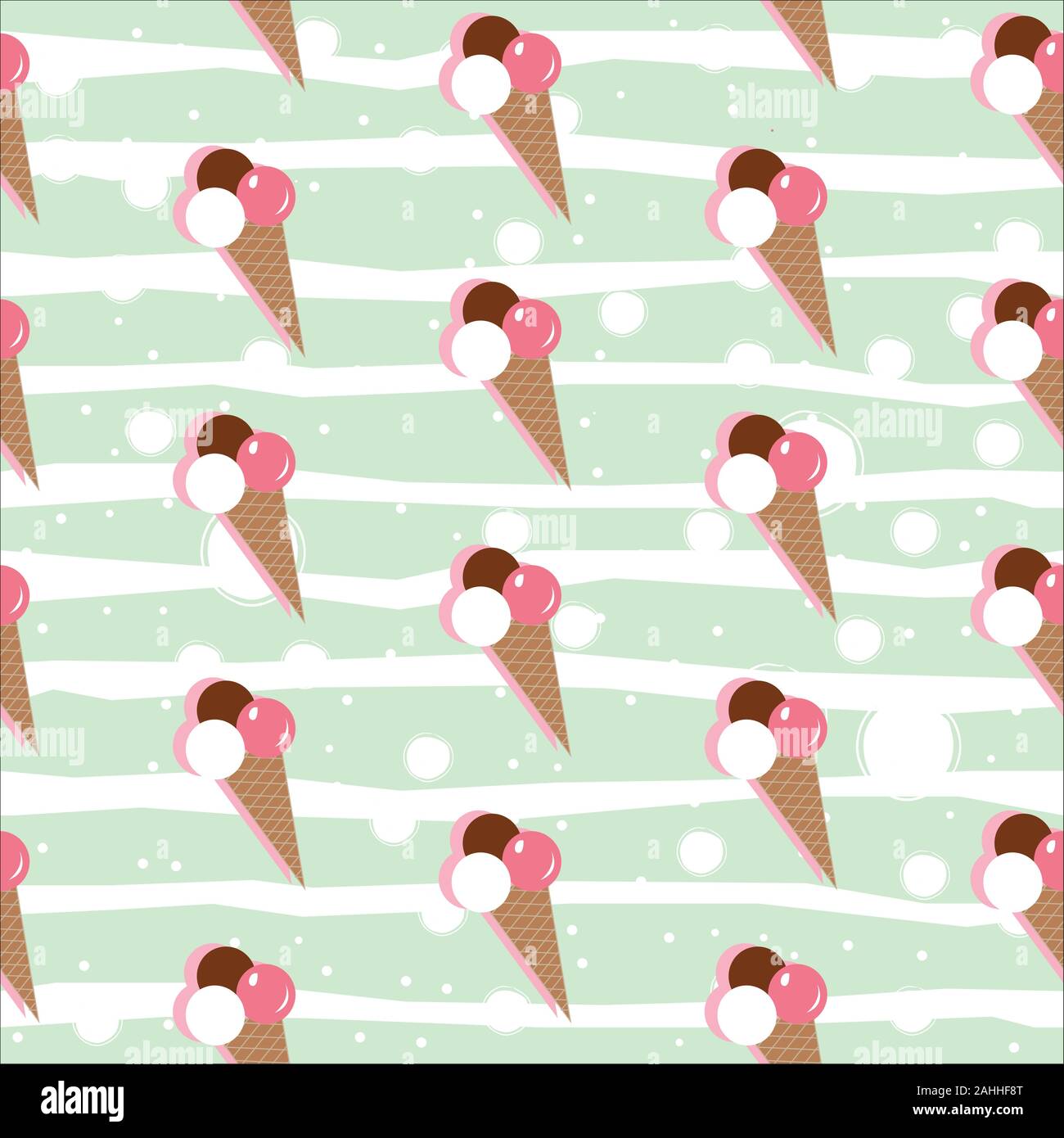 Ice Cream Seamless Pattern. Vector Illustration Stock Vector Image ...