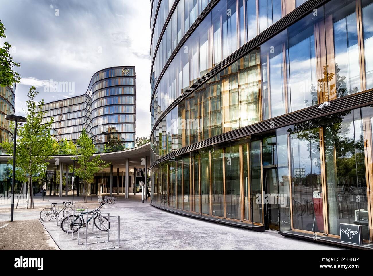 Erste Campus Belvedere modern buildings development site in central Vienna, The new district will feature an urban mix of office,residential building. Stock Photo