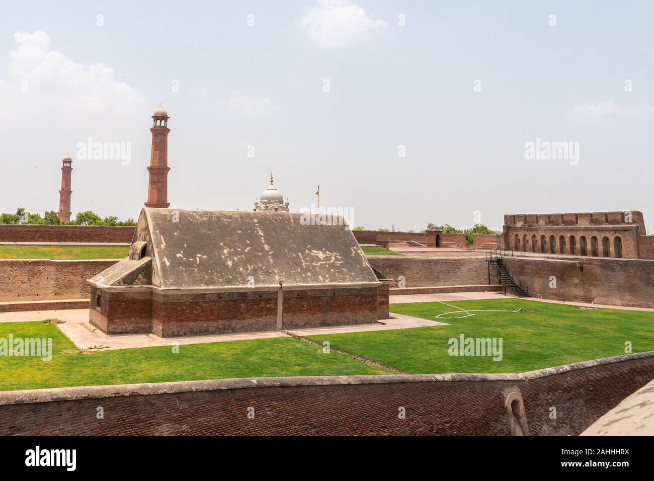 Lahore Fort Picturesque Breathtaking View of British Raj Building on a Sunny Blue Sky Day Stock Photo