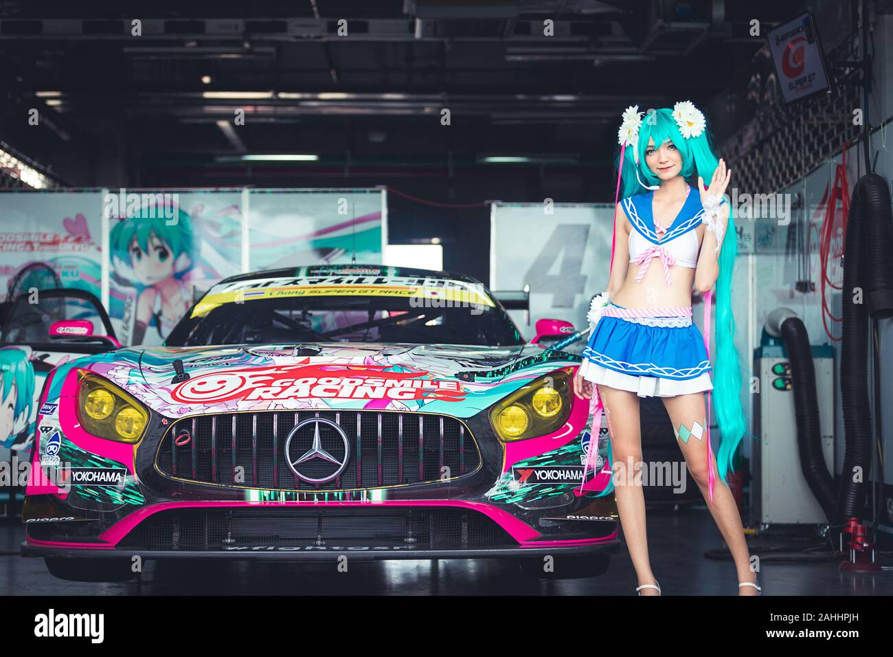 Buriram, Thailand - 28 June 2019 : Thailand SuperGT racing match ...