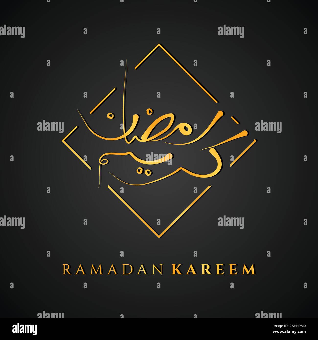 Letter vector ramadan kareem in luxury style with color gold. Luxury background in theme ramadan kareem. Vector illustration EPS.8 EPS.10 Stock Vector