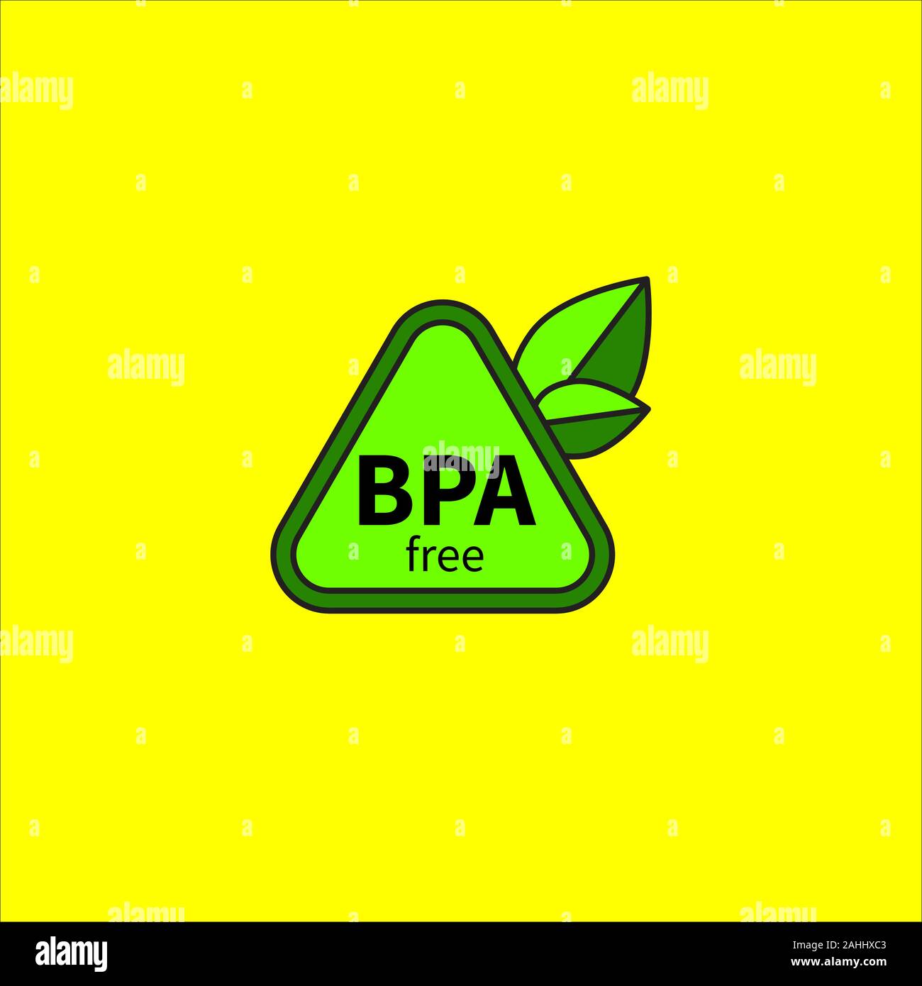 BPA free icon, green symbol, BPA free green vector symbol Stock Vector