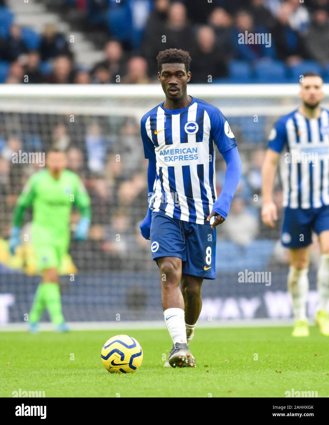 Yves Bissouma of Brighton during the Premier League match between Brighton and Hove Albion and AFC Bournemouth at The Amex Stadium Brighton, UK - 28th December 2019 - Photo Simon Dack/Telephoto Images Editorial use only. No merchandising. For Football images FA and Premier League restrictions apply inc. no internet/mobile usage without FAPL license - for details contact Football Dataco Stock Photo