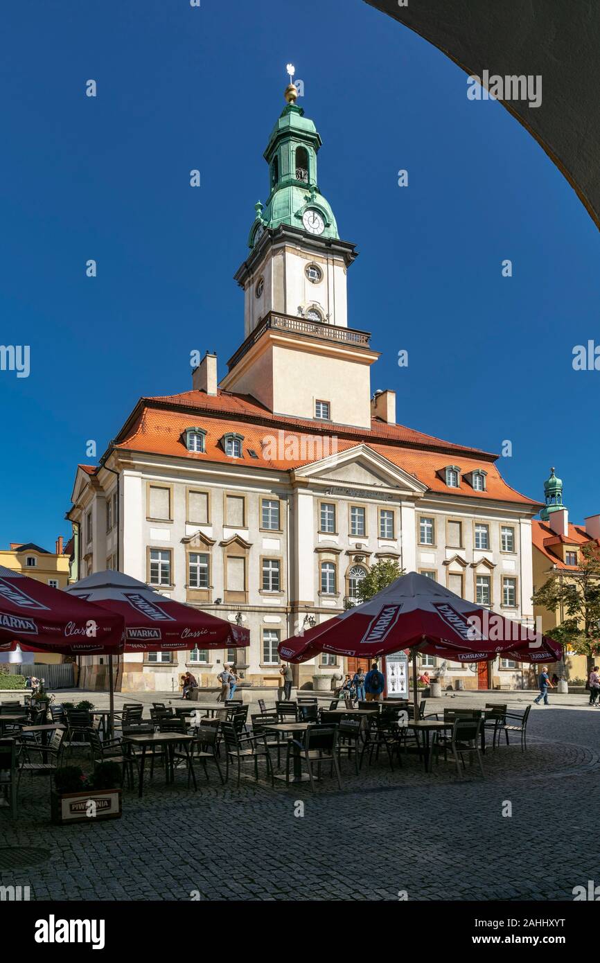 Jelenia Gora, Baroque-Classicist town hall from 1749, Poland Stock Photo