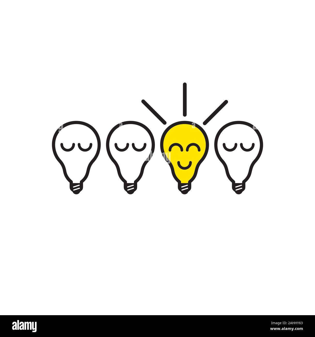 Eureka concept, insight icon, bulb lamp lighting, creative sign, vector  illustration Stock Vector Image & Art - Alamy