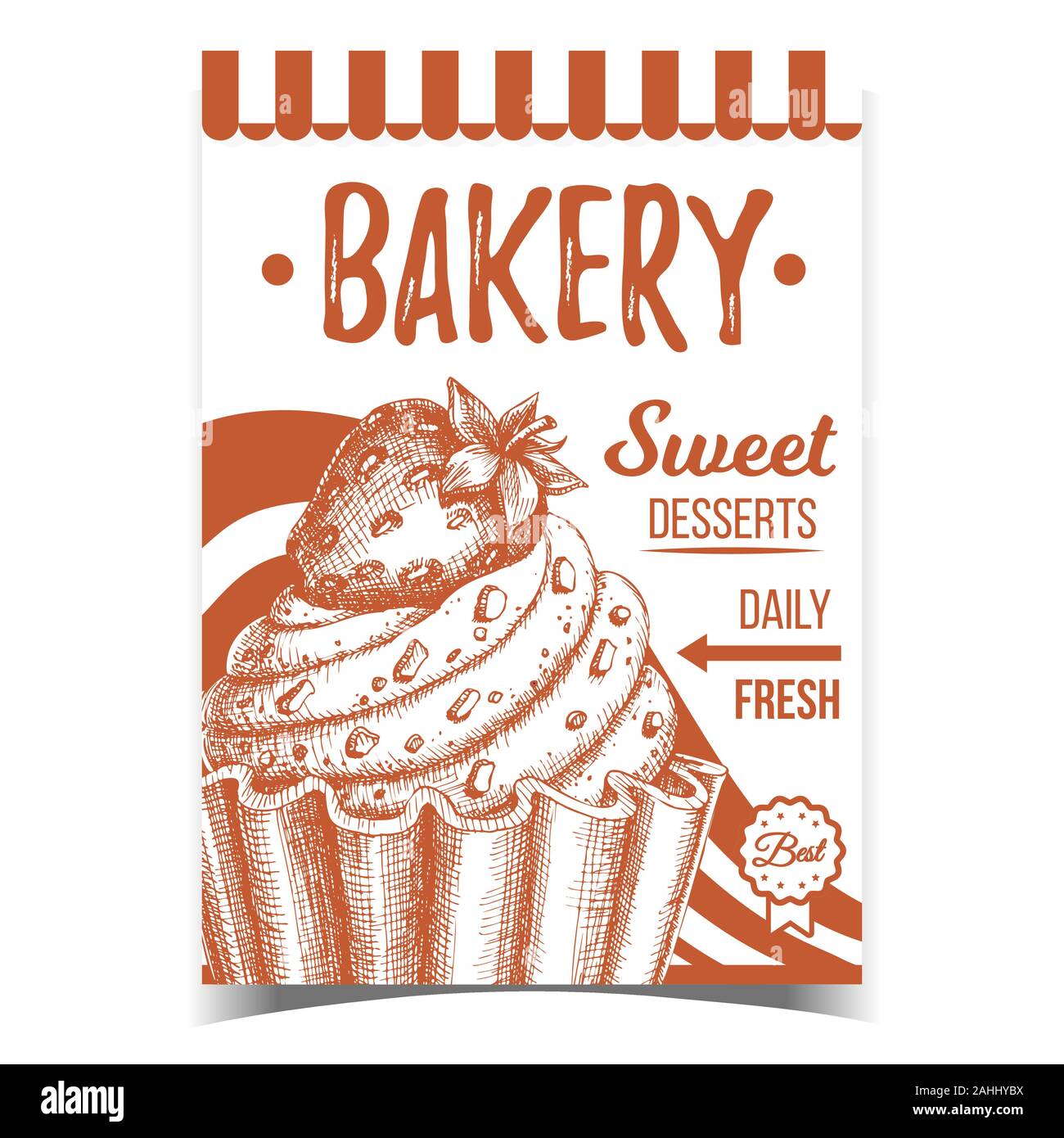 Bakery Sweet Dessert Advertising Banner Vector Stock Vector Image & Art