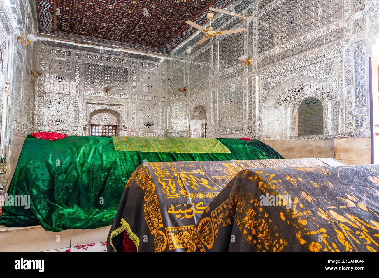 Multan Darbar Hazrat Yousaf Shah Gardez Tomb Picturesque Interior View on a Sunny Blue Sky Day Stock Photo