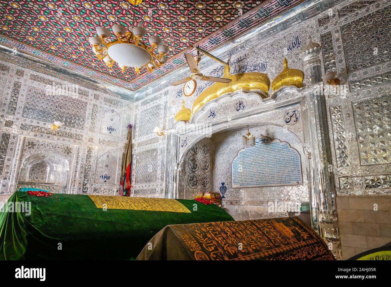 Multan Darbar Hazrat Yousaf Shah Gardez Tomb Picturesque Interior View on a Sunny Blue Sky Day Stock Photo