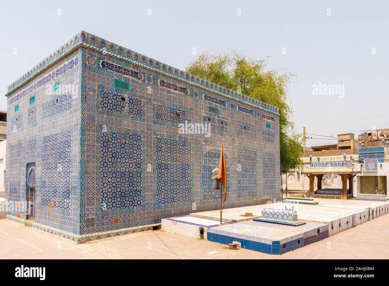 Multan Darbar Hazrat Yousaf Shah Gardez Tomb Picturesque View on a Sunny Blue Sky Day Stock Photo