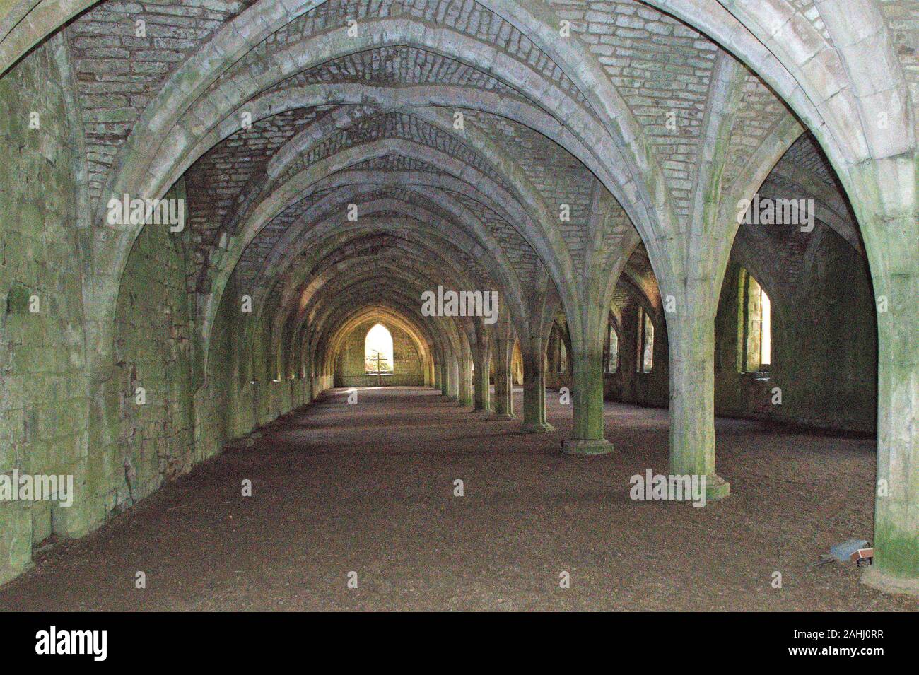 Fountains Abbey & Studley Royal Stock Photo