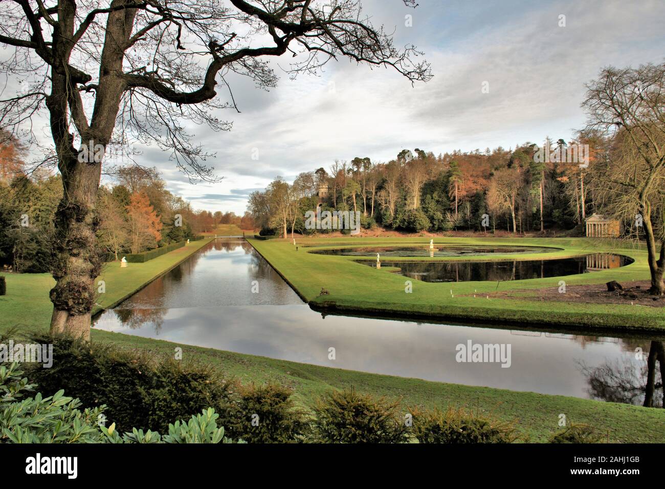 Fountains Abbey & Studley Royal Stock Photo