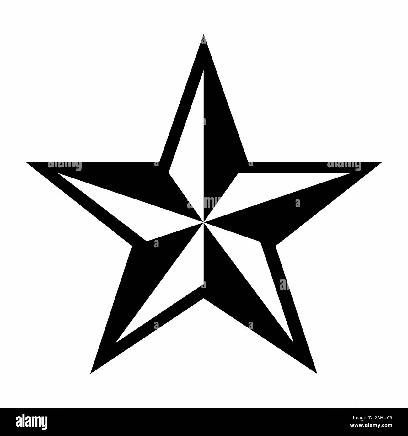 Five pointed star Stock Vector