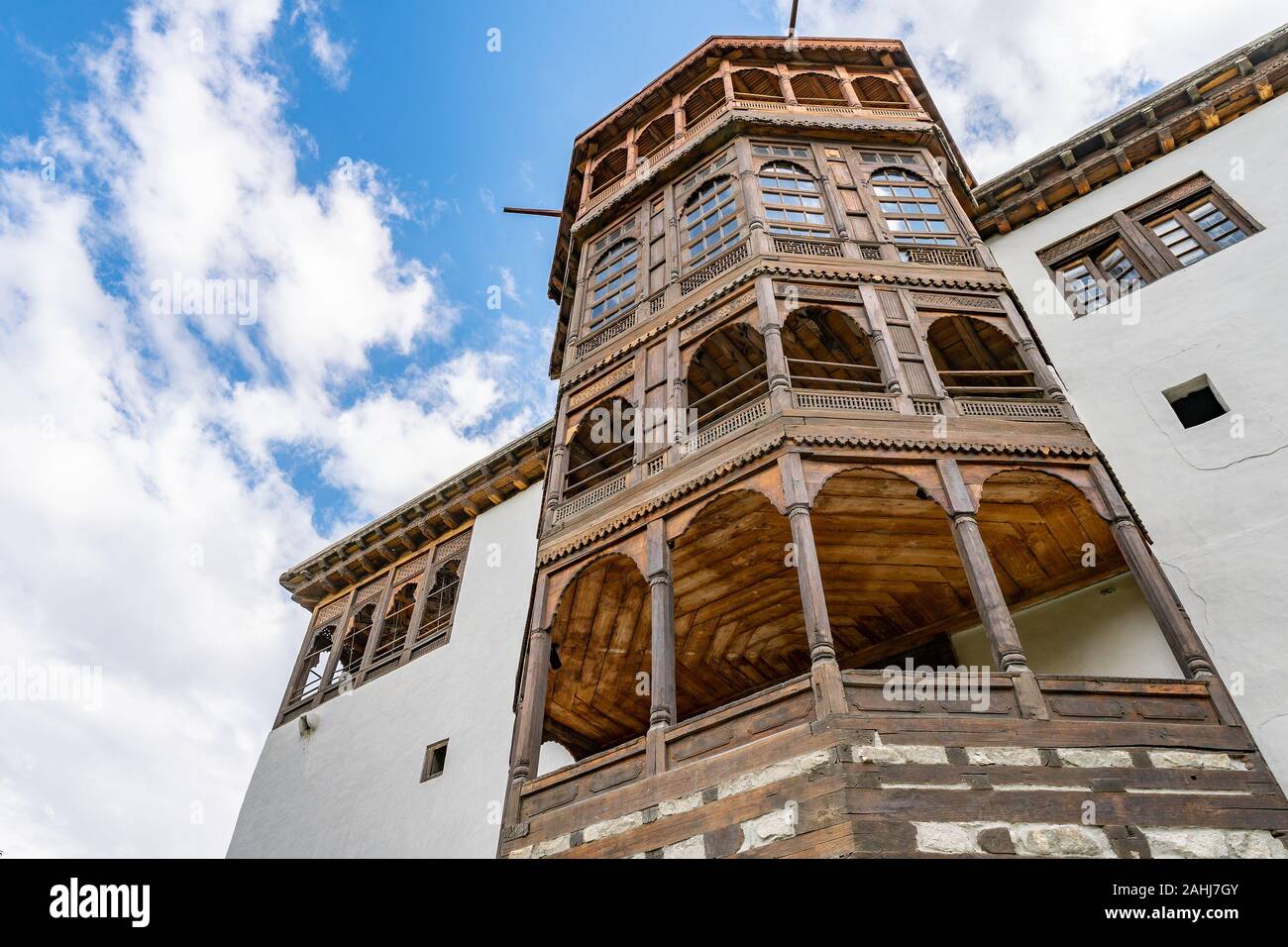 Khaplu Town Khapalu Palace Picturesque View of the Building on a Sunny Blue Sky Day Stock Photo