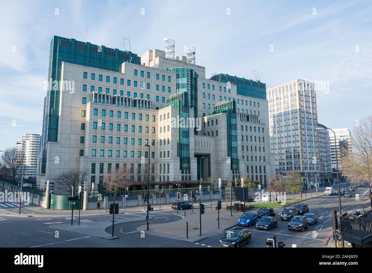 MI6 HQ Building at Vauxhall Cross, London, UK Stock Photo