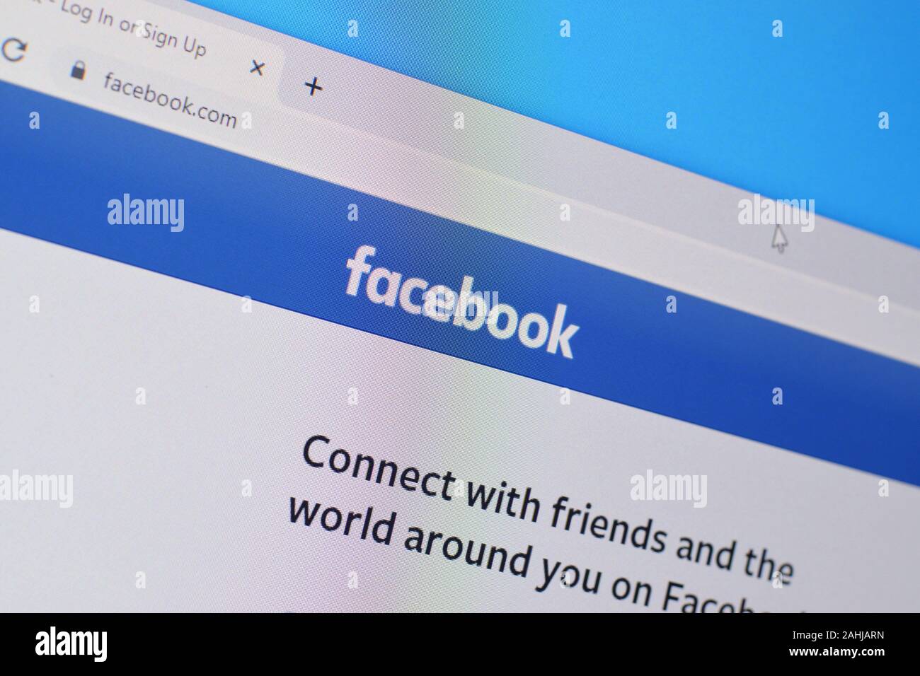 Ny Usa December 16 2019 Homepage Of Facebook Website On The Display Of Pc Url Facebook Com Stock Photo Alamy