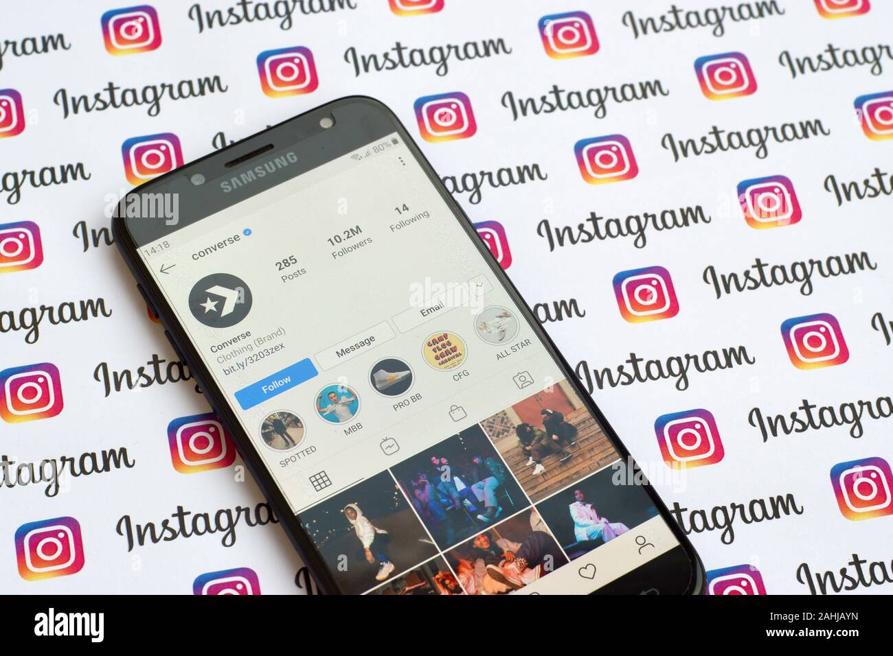 NY USA DECEMBER 4 2019 Converse Official Instagram Account On 