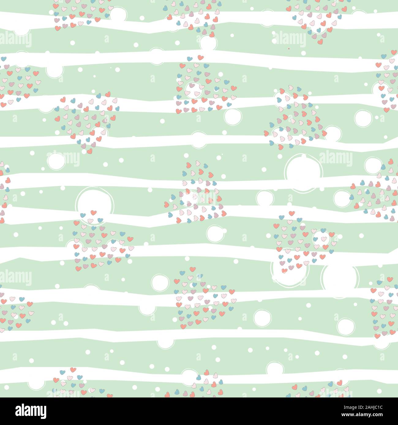 Seamless Simple Pattern with little hand drawn hearts on white ...