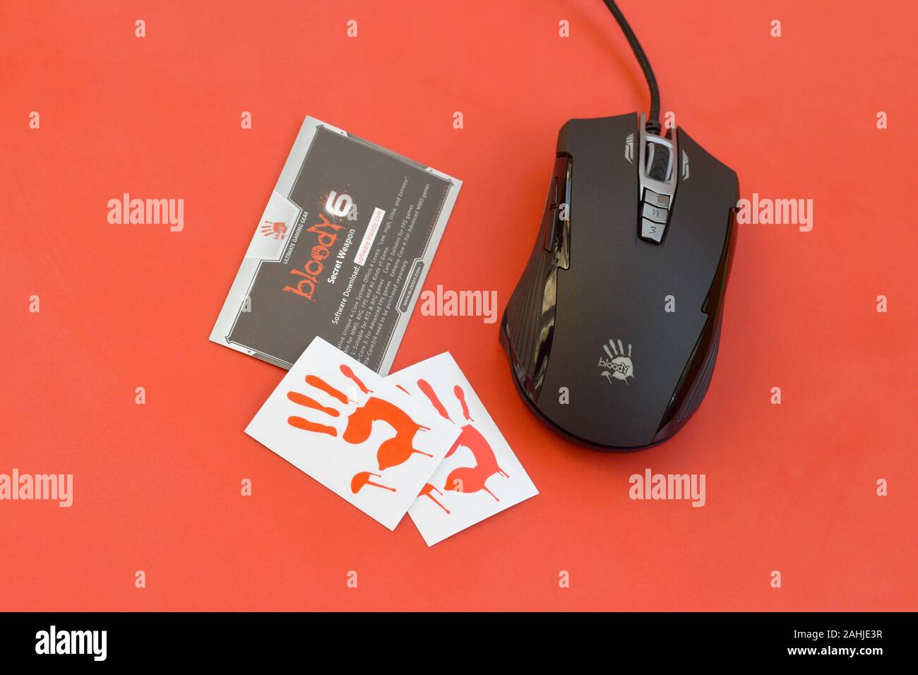 NY, USA - DECEMBER 20, 2019: P93 Bloody cybersport gaming mouse by A4Tech  Co Ltd, a Taiwanese computer hardware and electronics company Stock Photo -  Alamy