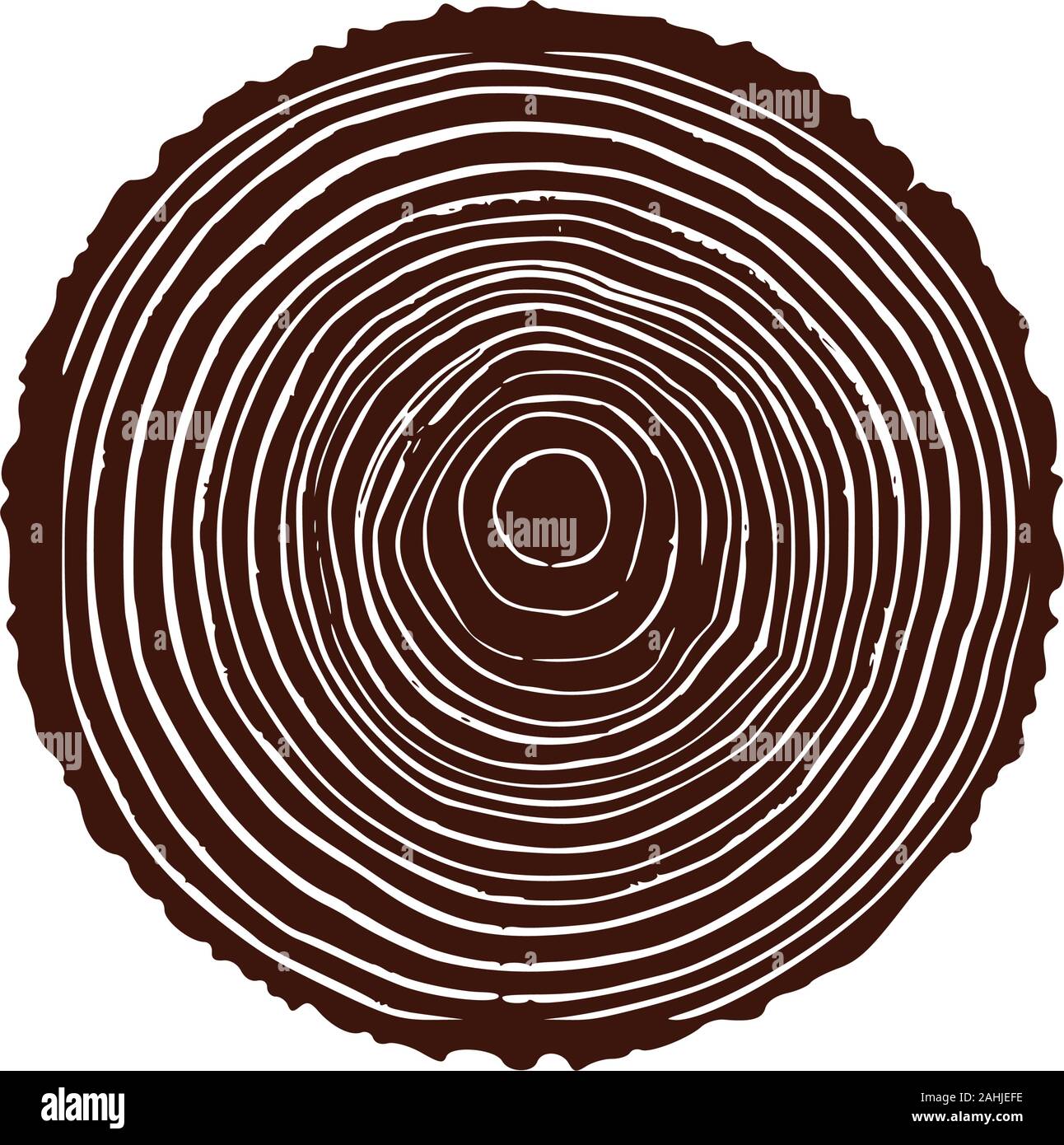 Vector illustration tree rings. Saw cut tree trunk. Annual tree growth rings  icon Stock Vector | Adobe Stock