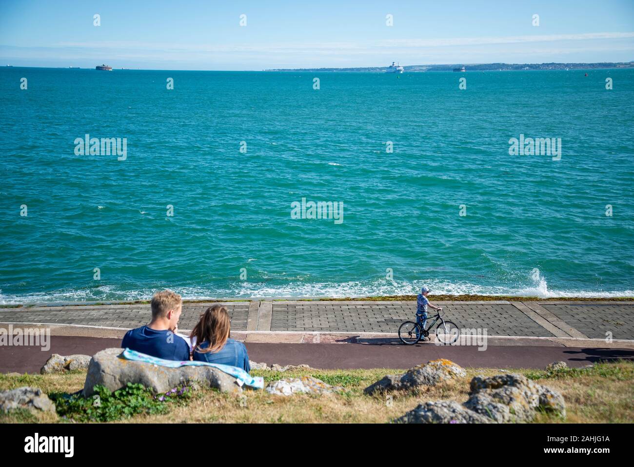 The Millennium Walk in Old port of Portsmouth, UK Stock Photo Alamy