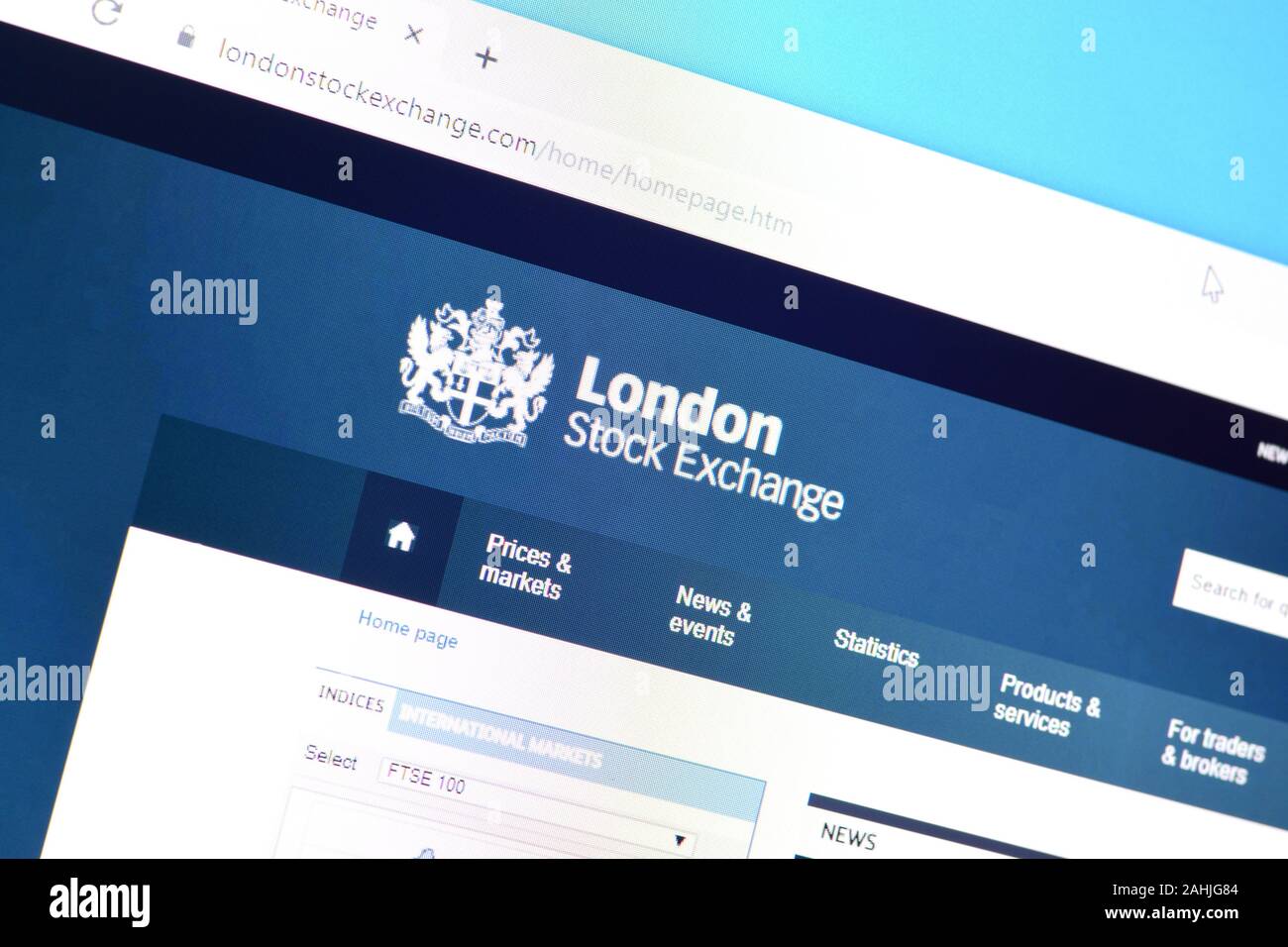 London Stock Exchange homepage