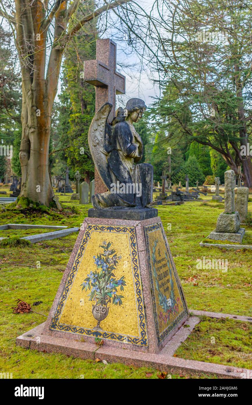 Memorial to Giulio Salviati in South Cemetery, Brookwood Cemetery, Cemetery Pales, Brookwood, near Woking, Surrey, southeast England, UK Stock Photo
