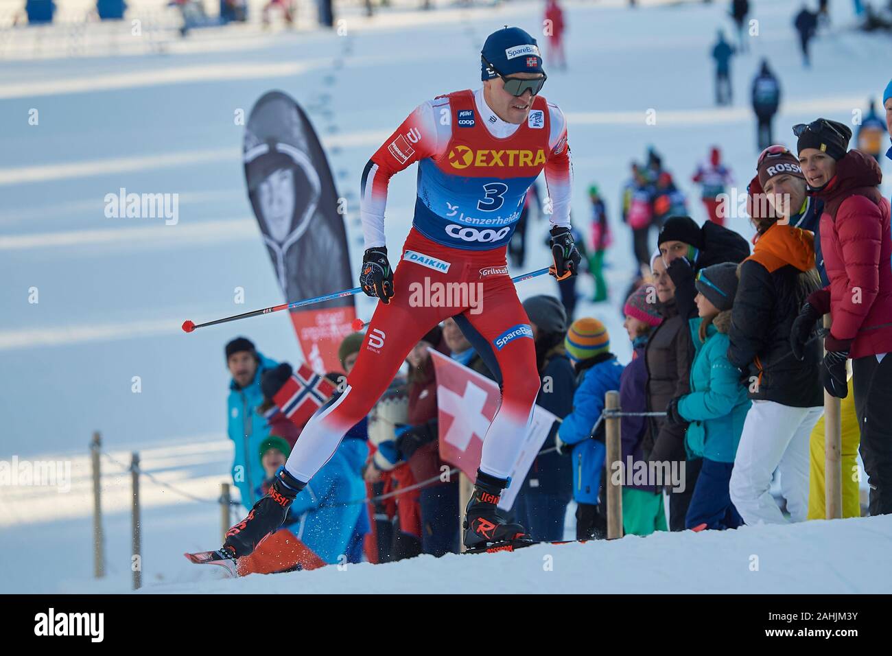 Lenzerheide, Schweiz, 29. Dezember 2019. Paal Golberg bei der Sprint Qualifikation am FIS Langlauf Weltcup Tour de Ski Lenzerheide 2019 in Lenzerheide Stock Photo