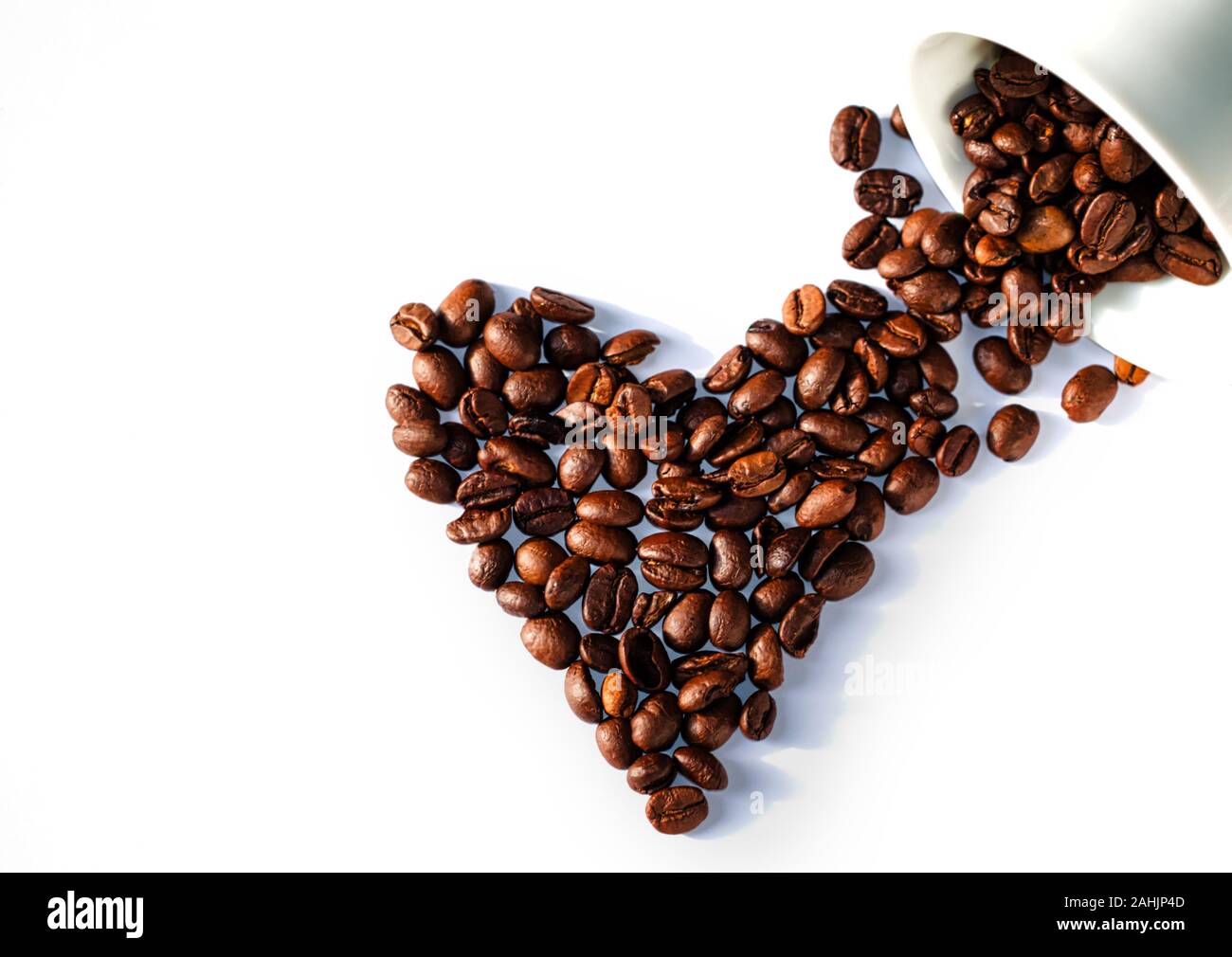 coffee beans in white background Stock Photo