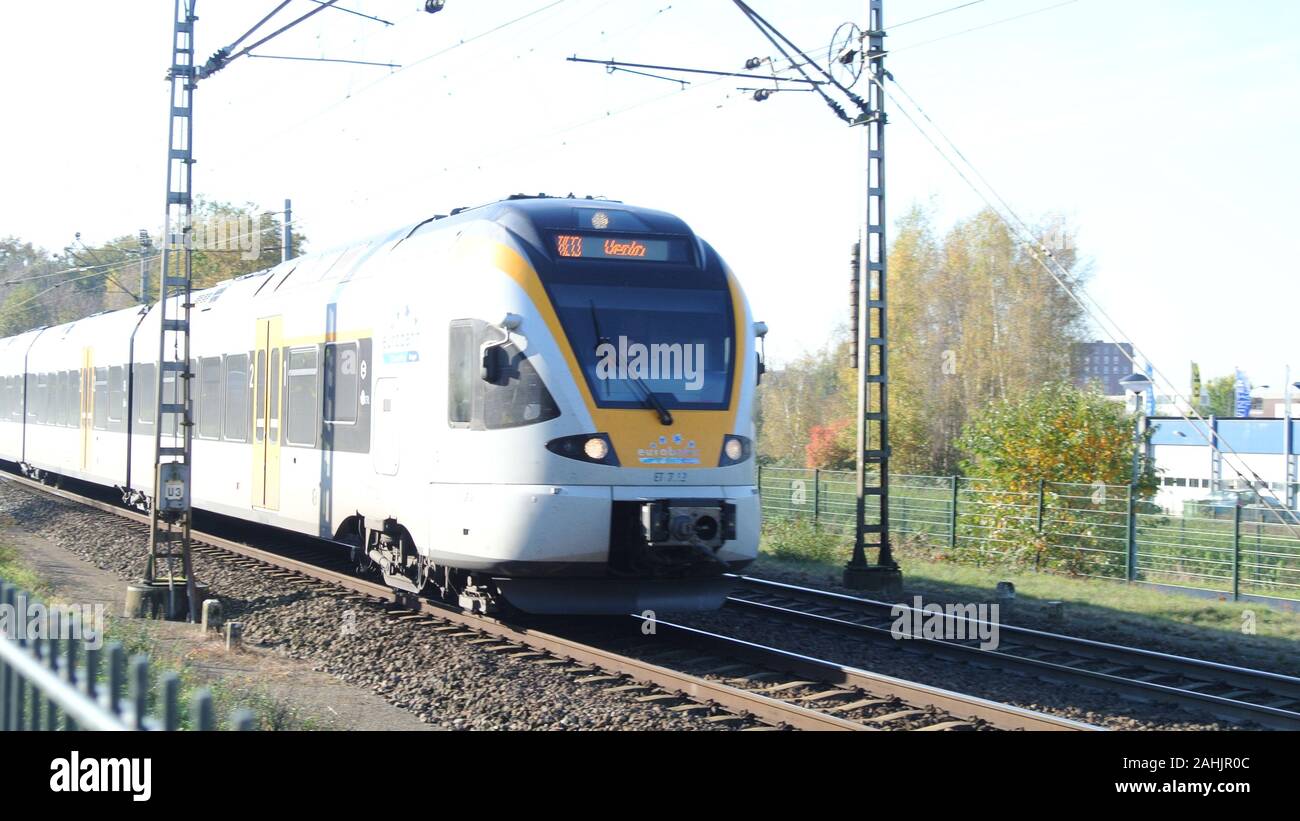 Eurobahn passenger train at Venlo, Netherlands, Europe Stock Photo