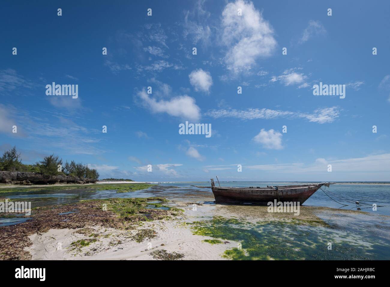 Panorama view of the east coast of Zanzibar Stock Photo