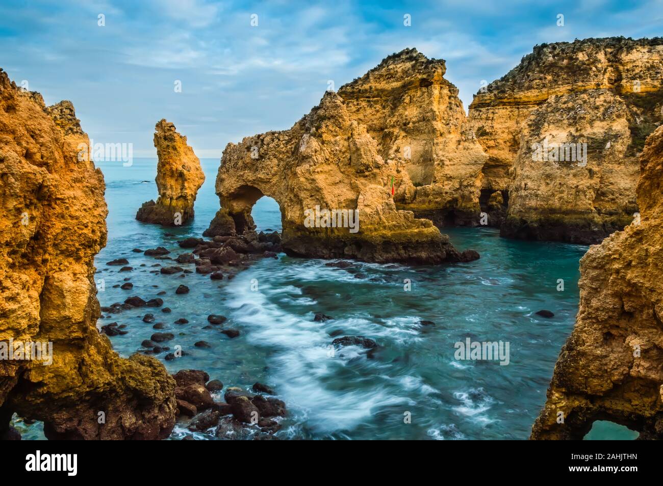 Ponta Da Piedade Cliffs Near Lagos Portugal Beautiful Seascape With 