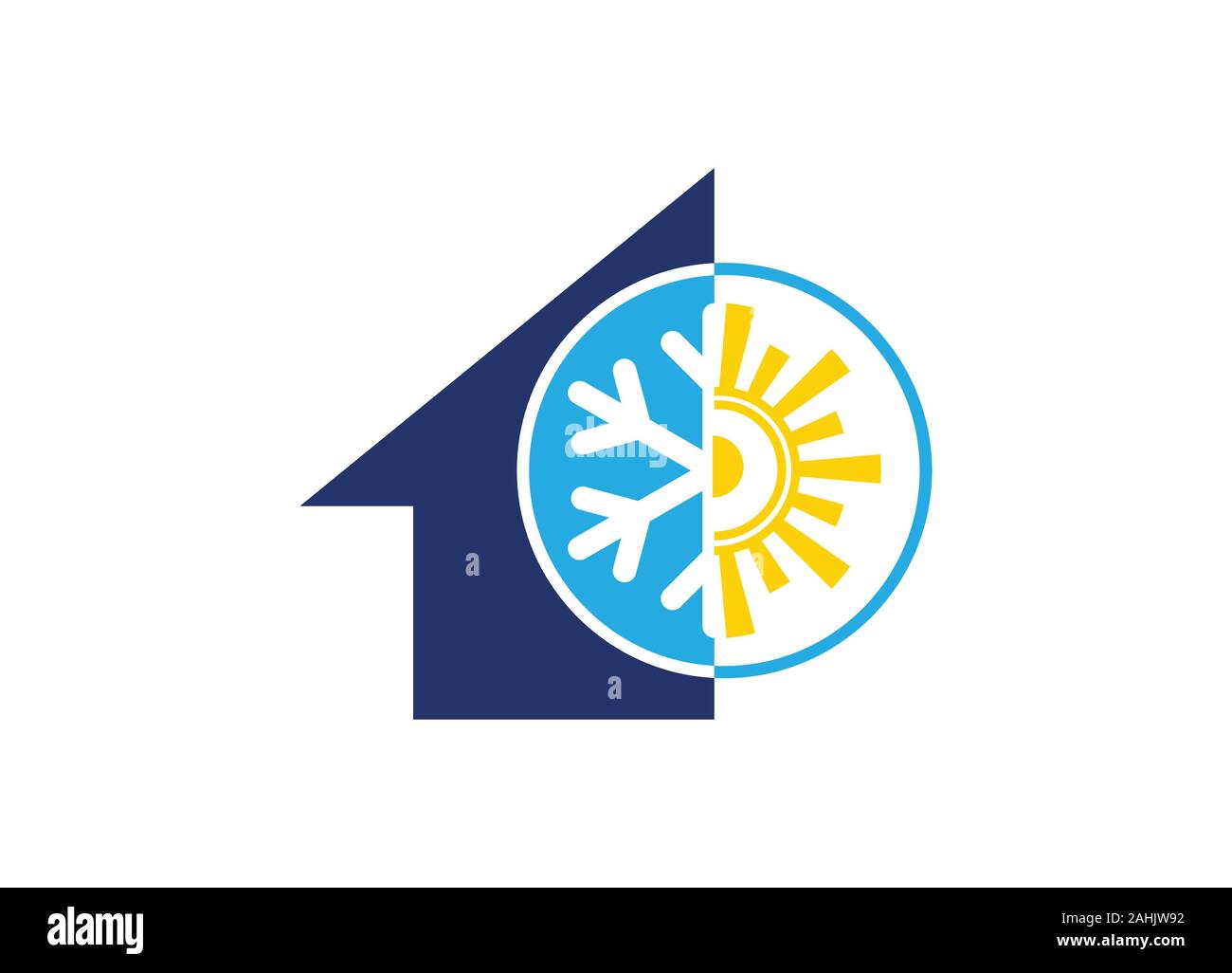 Air conditioner logo sign symbol. Hot and cold symbol Stock Vector ...