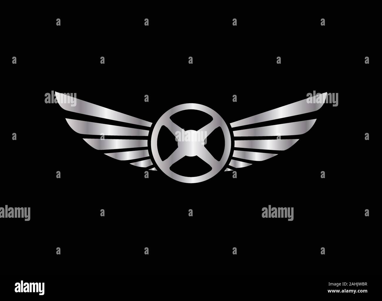 Steering With Wings Car Steering Logo Design Incorporated With Wings Illustration Silver Steering Wheel Wings Logo Stock Vector Image Art Alamy