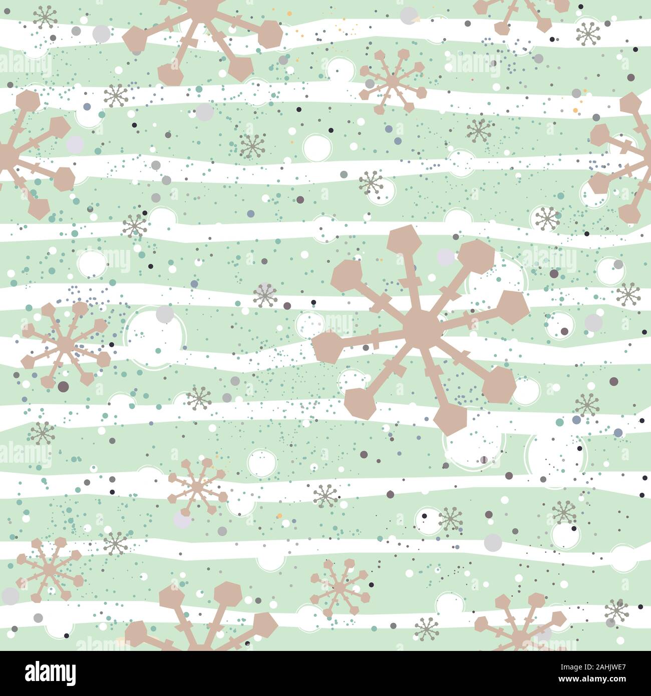 Cute Winter Seamless Pattern with Snowflakes. Vector Illustration Stock ...