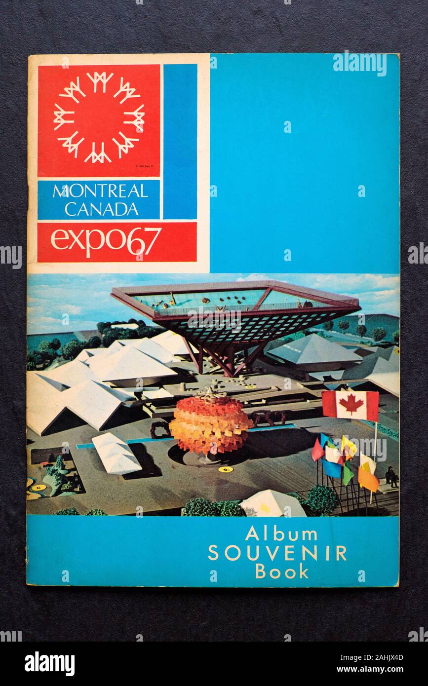 Souvenir book for Expo 67, held in Montreal, province of Quebec, Canada. Stock Photo