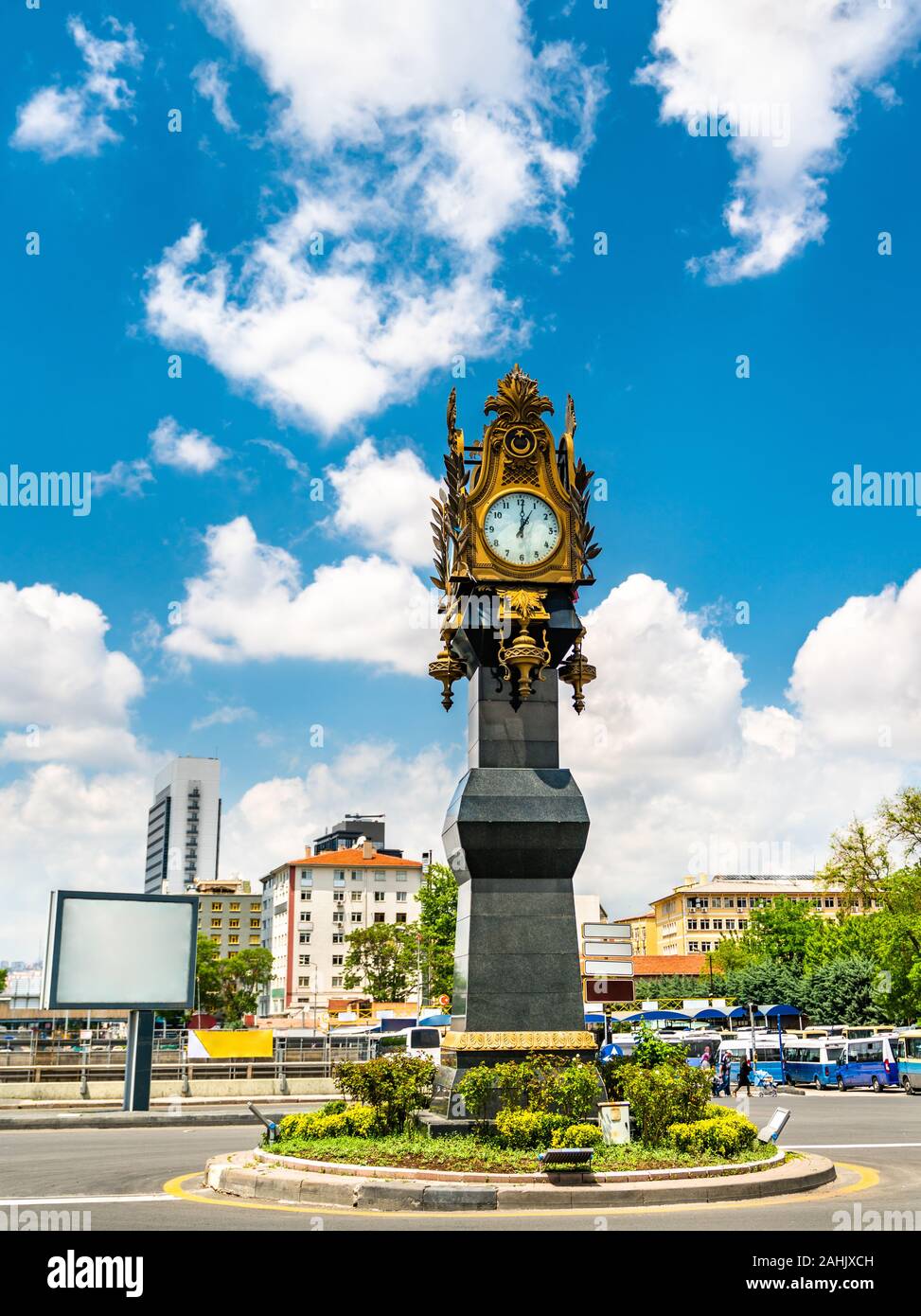 Clock tower in Ankara, Turkey Stock Photo