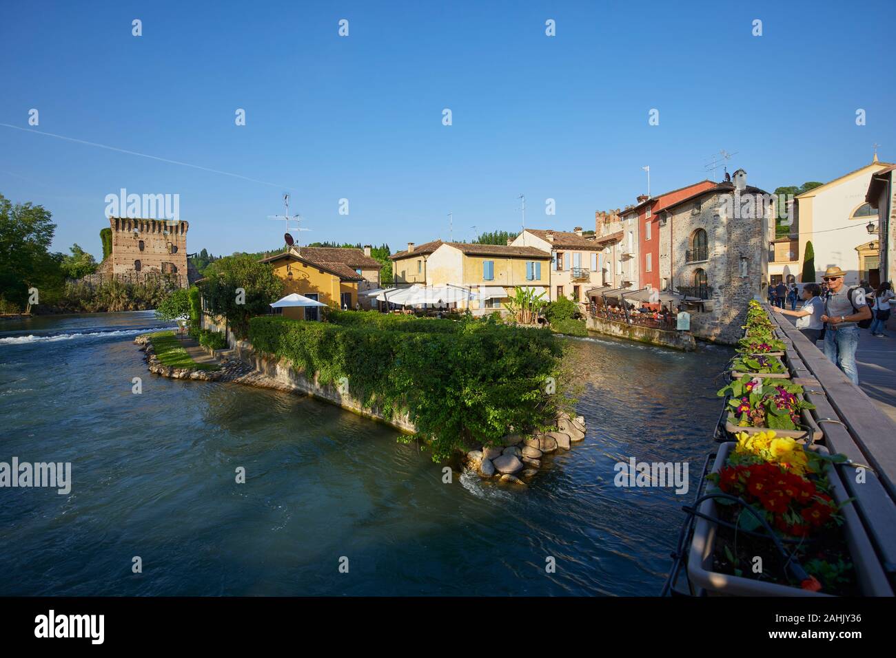 Traditional watermills in Borghetto of Valeggio sul Mincio, Verona ...