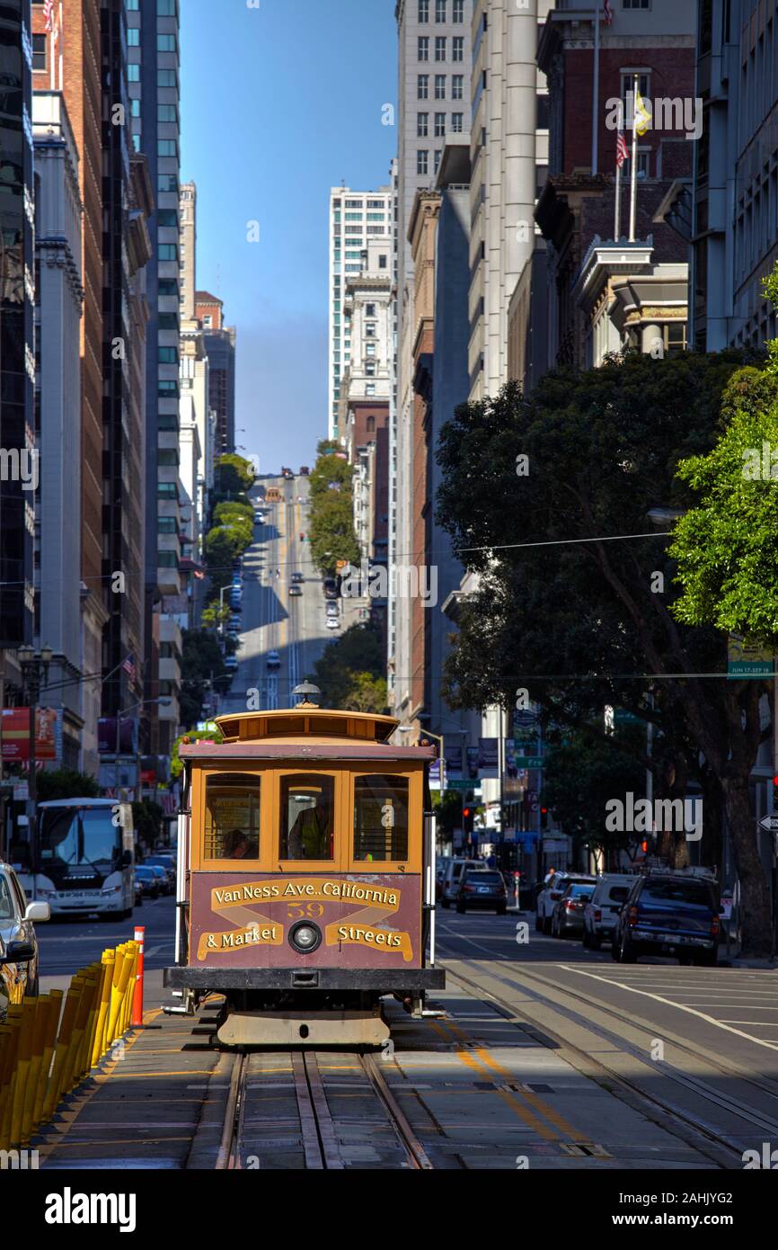 Cable Car in San Francisco, California, United States Stock Photo Alamy