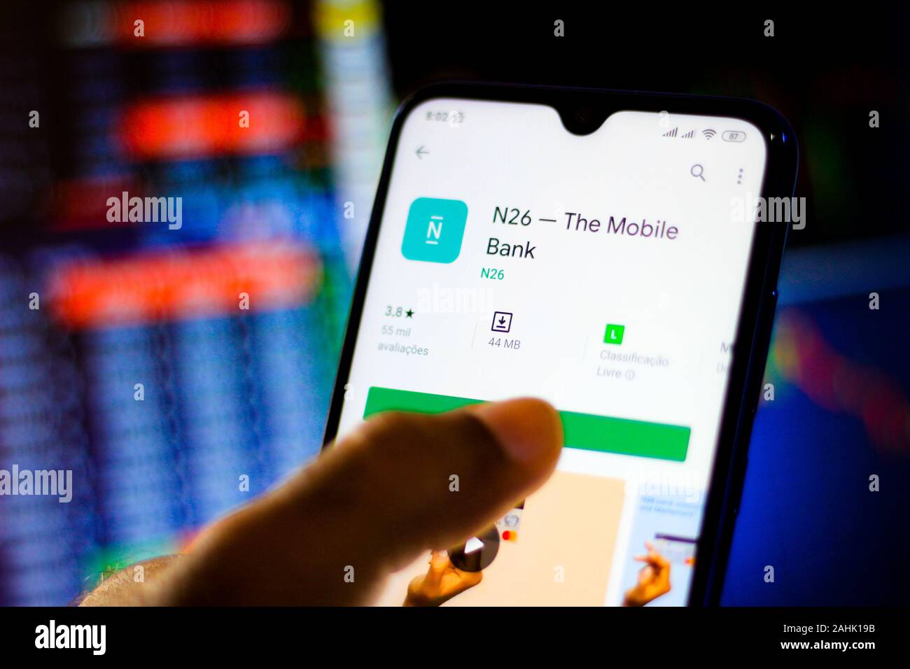 Brazil. 30th Dec, 2019. In this photo illustration the N26 app and logo is seen displayed on a smartphone. Credit: Rafael Henrique/SOPA Images/ZUMA Wire/Alamy Live News Stock Photo