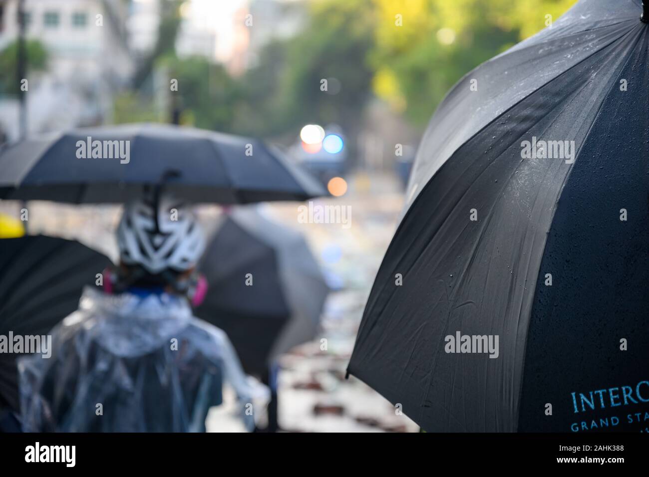 PolyU, Hong Kong - Nov 17, 2019: The first day of the Siege of PolyU ...